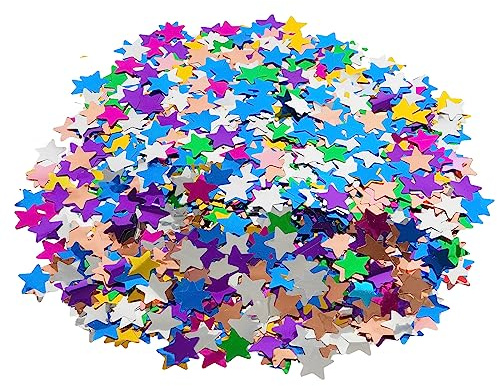 AIBAOBAO 50g Stern Konfetti Tisch Stars Confetti Metallisch Folie Sterne Glitzer Pailletten Glitzerndes Metallfolie Papier Konfetti für Hochzeit Valentinstag Geburtstag Deko, Halloween Party DIY