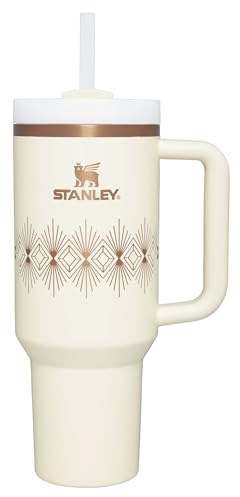 STANLEY Quencher H2.O FlowState™ Tumbler 40 oz Cream Gloss Deco