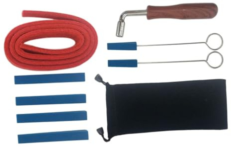 Toyvian Klavierstimmstock mit Griffen Gummikeildämpfer und Filzdämpfer für Klavierstimmdämpfung Schutz vor Kratzern und Abnutzung Präzises Stimmen für Piano