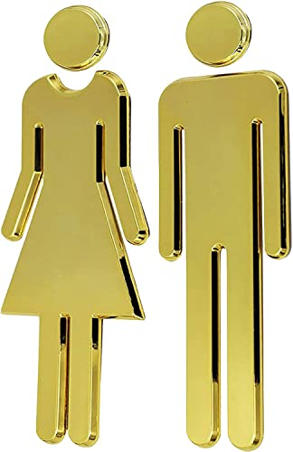 Toilettenschild, öffentliches Toilettenschild, Unisex-Toilettenschild, Toilettenschild, Badezimmerschilder, Badezimmerschild, Toilettenschild für Männer und Frauen mit selbstklebender Rückseite aus
