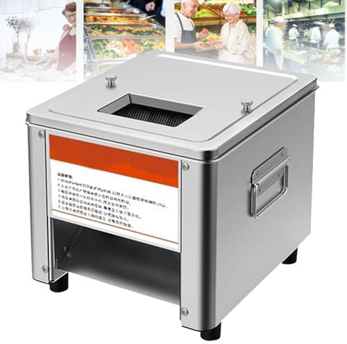 Cashwise 850W Meat Cutter Machine, Commercial Electric Meat Cutting Machine Heavy Duty, Stainless Steel Meat Slicer Shredder Restaurant, for Boneless Meat Soft Vegetables,7mm