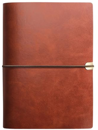 Vintage A5 Läderdagbok Påfyllningsbar 23×17Cm För Alla Åldrar