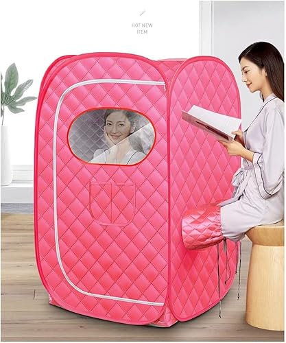 Sauna casera para Bajar de Peso, 2L por Sauna casera Tienda de Sauna de Vapor, Sauna de Vapor Plegable para 2 Personas para desintoxicación y pérdida de Peso (Rojo)