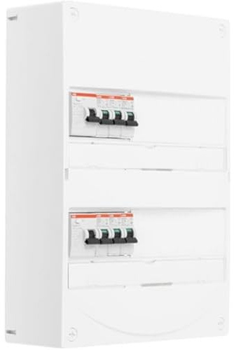 ABB Tableau 2 rangées pré-équipé 2 inter. diff. 40A + 6 disjoncteurs