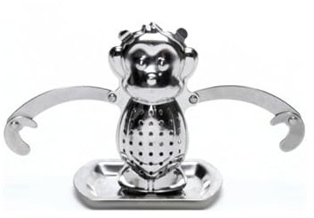 Laroal Infuseur à thé en forme de singe en acier inoxydable, adorable boule à thé en vrac, filtre à boule, diffuseur de thé, d'épices, de café