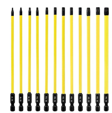 Juego de destornilladores Torx, kit de destornilladores magnéticos de 12 piezas, herramientas profesionales de alta resistencia, reparación y mantenimiento de precisión, destornilladores resistentes