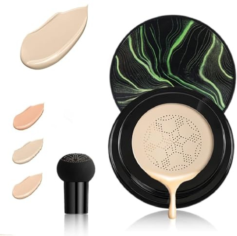 2025 Air Cushion CC Cream - New Beauty Cream, BB Cre-am with Hydrating & Brightening Formula, Cushion Foundation Concealer Makeup for Even Skin Tone, Perfect for Everyday Use (Ivory white, 1)