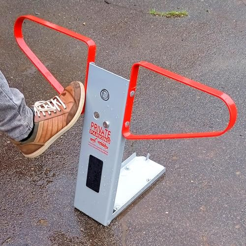 BeckerTechnik 10080-BPF Parkplatz-Sperre Parkplatz-Absperrung durch Absperr-Pfosten klappbar, Poller, Parkplatz-Sperren mit Park-Pfosten und Park-Bügel, Absperrung Parkplatz durch Parkplatz-Sperre