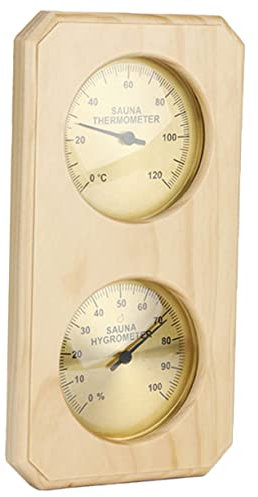Happyyami Termometro Igrometro Da Sauna Misuratore Di Temperatura e Umidità Per Sauna e Bagno Turco Design Wall-mounted Alta Precisione e Resistenza Al Calore