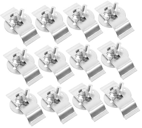 HOMSFOU Clips De Fixation Pour Évier Encastré Acier Inoxydable Kit 12 Pièces Sans Perçage Supports Robustes Cuisine Et Salle De Bain Installation Rapide Solide