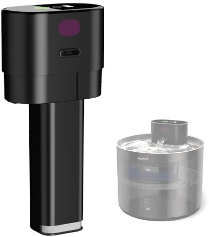 Rechargeable Main Engine Head with Sensor for HAPUP Pumpless Cat Water Fountain for Drinking Battery Operated Pet Water Fountain for Cats to Drink Cordless 3L