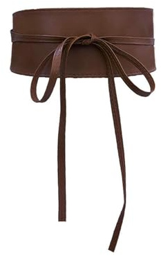 MYLLJBD Herrengürtel Frauen Obi Gürtel Breiter Taillengürtel Weiches Kunstleder -Leder -wickel Um Bowknot Ladies Bundesbänder Gürtel-braun