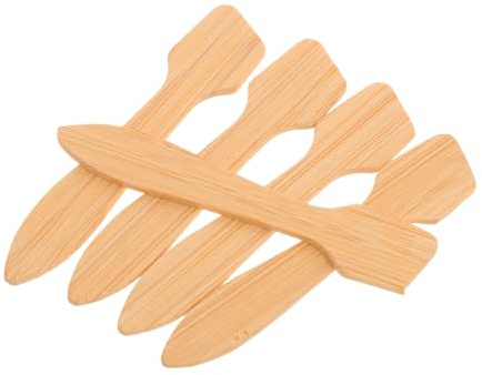FONDOTIN 5pcs Wooden Facial Mask Spatulas for Skincare Products Easy to Clean Mini Bamboo Mask Applicator Tools for Home Use and Travel