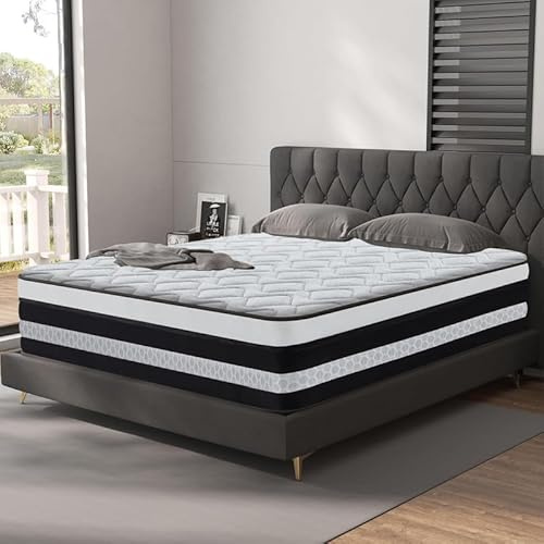 Colchón Viscoelástico 160x200 cm - Ergonómico Confort y Soporte - Multicapa Colchón Cara Verano/Invierno - Altura 28cm Firmeza Media - Transpirable y Hipoalergénico - Antiácaros - Certificado Oeko-Tex