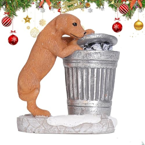 YRYRYW Buzón de Navidad, buzón de Papá Noel con Estatua de Animal, decoración de Conjuntos de Pueblo, Figuras coleccionables Decorativas, Cartas a Adornos de Papá Noel para Interiores y Exteriores