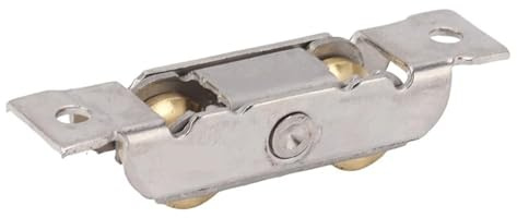 Rodillos dobles for puerta corredera, rodillos tándem de rueda cóncava acero inoxidable, 4 Uds para Puerta Corrediza