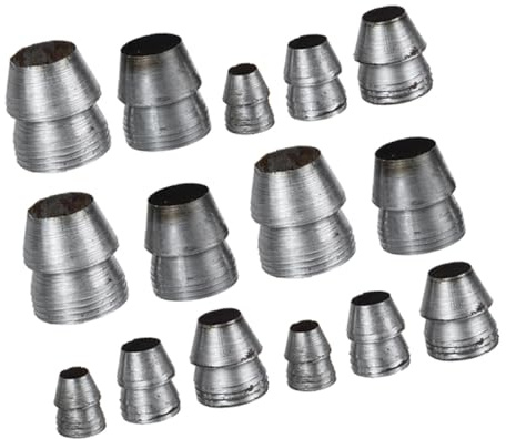 KALLORY Set 15 Pezzi Cunei Metallici per Utensili a Cuneo, Rinforzo Manico Martello, Accessori Sicurezza per Lavorazione Legno e Ferramenta Agricola, Compatto e Resistente per Uso Manuale