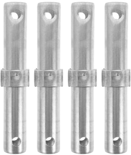 LALAFINA Scaffold Coupling Pins for Scaffolding Setup in Construction Environments 4pcs Steel Scaffold Connector Poles Sturdy Precision-Engineered Fasteners Silver