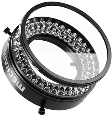 Ehwisbe Polarized Ring Lamp 72 LED Microscope Ring Light Adjustable Light Source Anti-Glare Reduces Reflection Eliminates