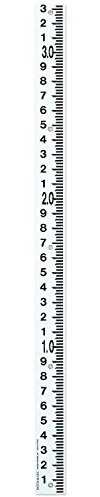 Watermark Style “C” Stream Gauge – 0-3.32', Porcelain-Enamel Finish, Rust-Resistant with Pre-Drilled Holes | Water Leveling Tool |