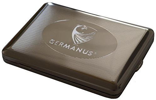 GERMANUS Cigarettfodral, tillverkat i Tyskland, 100 mm, nickelpläterat silver, silver, für 100 mm Zigaretten