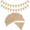 G2PLUS Banderines de Arpillera Guirnalda 2.8M - 13 Piezas Bandera Decorativa Vintage con Estilo Rústico Natural, Decoración para Jardín, Patio, Bodas, Cumpleaños