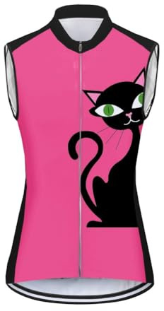 UGLY FROG Radtrikot Damen Ärmellos,Fahrradtrikot Rennrad 3 Taschen,Weste-Große Frauenrüste-Geeignet für einen Gewichtsbereich von 70-100 Kilogramm