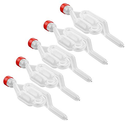 Estink Kit Birra Domestica, Set Completo di Fermentazione con 5 Tubi in Plastica e Gorgogliatore, Guarnizione Inclusa per Fermentatore