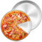Herogo Pizza Tray Set of 2, 12 Inch Stainless Steel Pizza Pan Oven Tray, Round Baking Tray for Oven Serving Roasting, Non-Toxic & Healthy, Durable & Dishwasher Safe