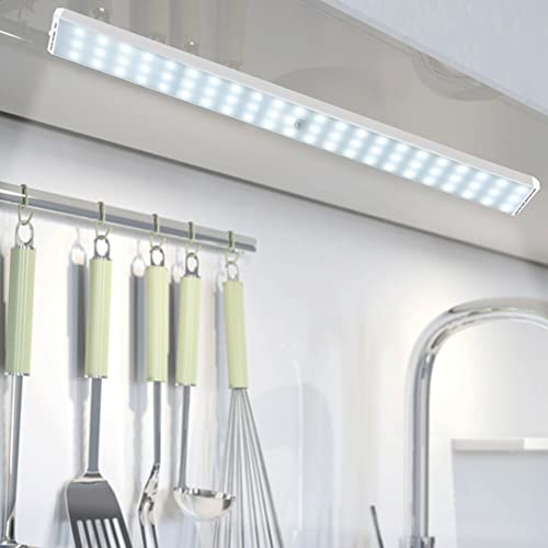 Wisada LED Schrankbeleuchtung mit Bewegungsmelder, 132 LEDs Dimmbar 3000K-6500K Wandleuchte LED Schranklicht, Weißes Licht/Natürliches Licht/Warmweiß Sensor Licht für Kleiderschrank, Küche,Veranda