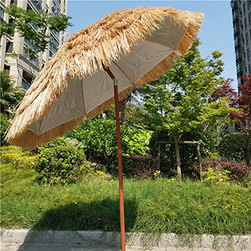 XFAK Sombrilla Hawaiana Sombrilla De Jardín Playa Ø 180cm Parasol De Redonda Sombrilla Exterior Sombrilla Da Terraza Protección UV/antiviento (Size : 180cm)