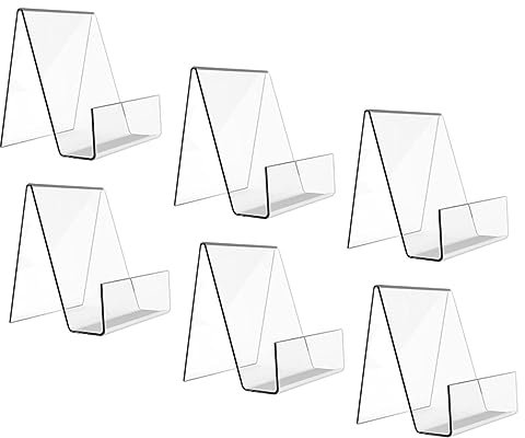 NUOBESTY 6stücke Teiliges Acryl Kalenderhalter Transparent Vielseitiger Bücher Desktop-ständer Stabiler Acryl Display Halter Für Bücher Fotos Und Notizen Praktisches Aufbewahrungszubehör