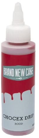 BrandNewCake® Chocex Drip Rot 120g - Perfekte Tortendekoration - Einfache Anwendung für atemberaubende Kuchen