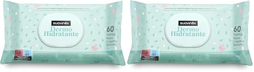 Suavinex 60 Salviette Umidificate idratanti Neonato, anche per Pelle Atopica, con Aloe e Camomilla (Confezione da 2)