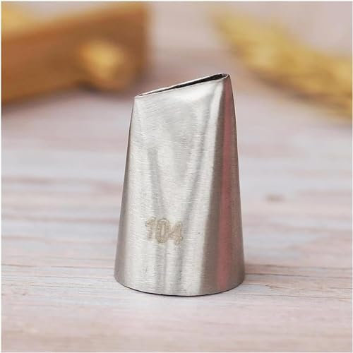 Cake Piping Nozzles Piping Tips Stainless Steel Cake Piping Nozzles #101#102#103#104 Piping Nozzle for Creating Rose Petal Shape Cake Piping Unique Decoration