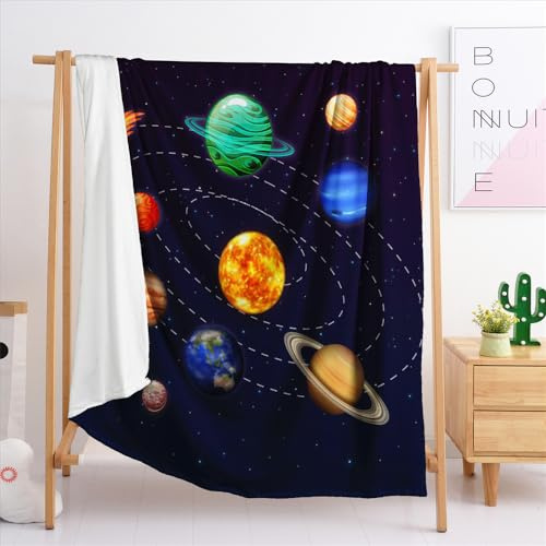 Manta Espacio Cubre Sofa Mantas para Cama De Franela,Cobijas De Invierno Extra Suave,Manta Polar,Mantas para Sofa,Plaid Sofa（80X150Cm）