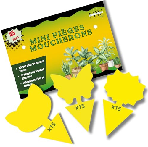 Insektsfällor, klistermärken, anti-inre midger, gula, växtskydd blomma frukt praktisk