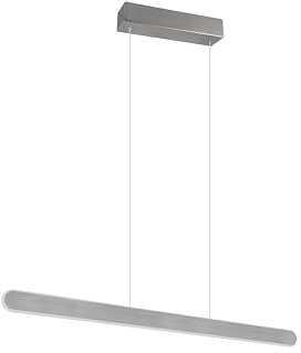 lightling LED Pendellampe Helmut, Lichtfarbe einstellbar, Höhe anpassbar, Up and down Beleuchtung, 4-fach Touch, Höhe 150 cm, Breite 100 cm, Metall, aluminium gebürstet