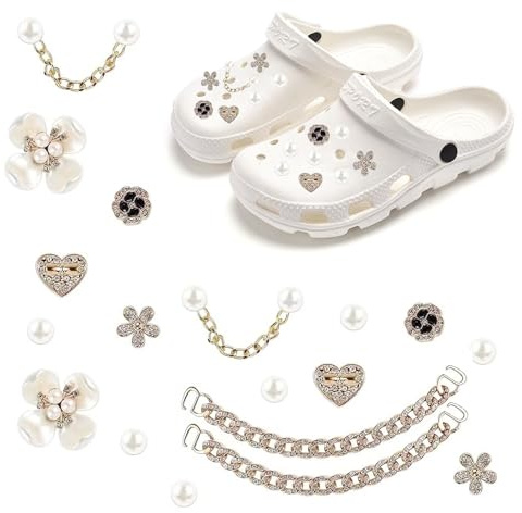 Shoe Charms,Crystal Bling ShoeCharms Rhinestone Crocs Shoe Accessories,18pc