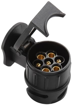 Feuunly 13 vers 7 Broches Adaptateur de Remorque de Prise Femelle 13 Broches vers Mâle 7 Broches, 12V Prise Remorque Connecteur Standard Européenne, pour Caravane Camions RV Remorque Connecteurur