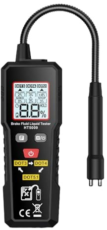 Weppduk Tester di umidità del Liquido dei Freni, Strumento Portatile per Test dei Freni del Veicolo, rilevatore di Contenuto di Liquido dei Freni automobilistici, analizzatore di umidità 'Olio