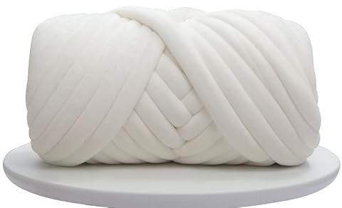 Namzi Hilo grueso de 250 g para tejer cobija de ganchillo, suave de algodón extra lavable, voluminoso, hilo gigante para tejer manualidades, ganchillo, bricolaje, sofá, cama, manta o almohada para