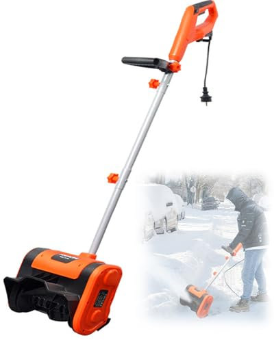 Soplador de Nieve Eléctrico, Soplador de Nieve Eléctrico de 1800 W con Cable, Barredora de Nieve Enchufable de 220 V, Barredora de 3500 RPM, Ancho de Limpieza de 30 Cm