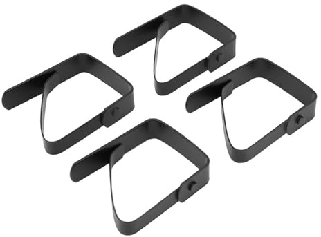 Cocoarm Confezione da 4 Fermatovaglie Grandi, Fermatovaglie Antiscivolo in Acciaio Inossidabile, 5 X 4 Cm, per Tavoli di Spessore Inferiore a 3 Cm