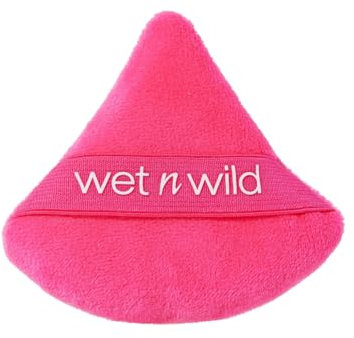 Wet n Wild Powder Puff, Reusable and Washable Makeup Applicator for Blending Loose or Pressed Powders, Soft Velvet Fibers, Triangle Shape for Precise Application