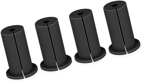, 4PCS Ethernet Cable Grommet Wall Grommets For Cables Wall Grommet 1 Inch Rubber Cable Wall Pass Through Grommet For Home and Outdoors (Black)