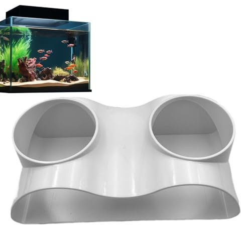 Fish Tunnel Decoration, Shrimp Cave Aquarium Tunnel - Natural Underground Corner Fish Tank Cave, Two Holes Design Catfish Hiding Place for Reptile Amphibians