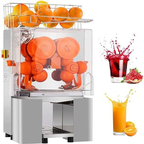 Presse-Agrumes Électrique Commercial,avec Filtre Extractible et Seau de Collecte d'Épluchure pour Orange Pamplemousse Restaurant Café Fruiterie,Presse-agrumes automatique professionnel