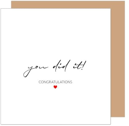 Edition Seidel Tarjeta de felicitación de boda con sobre, diseño de corazón con texto Just Married (HQ135 SW025)
