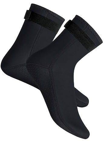 HEMOTON Tragbare Schwimmsocken Wasserdicht Schwarz Für Erwachsene Thermal Aqua Herren Nasser Knöchel Unisex Tauchen Schnorcheln Outdoor Tauchsocken Praktische Schwimmsocken